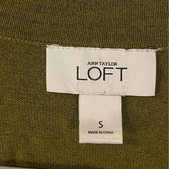 Loft size small cardigan sweater in olive green gray color. - Picture 4 of 7
